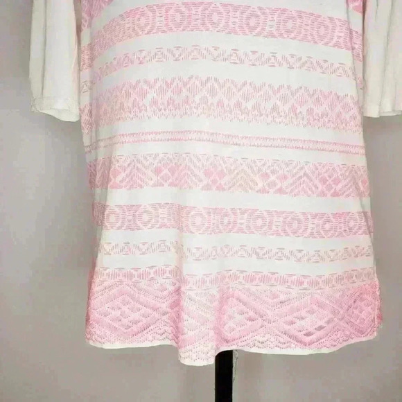 𝅺j.crew Factory Pink Embroidered Short Sleeve Top S - Picture 2 of 6